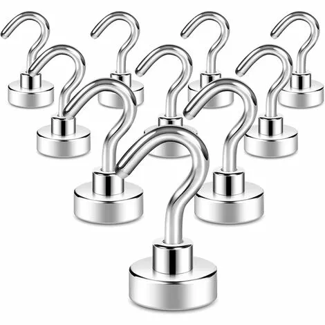 VERSAILLESFR Lot De 10 Crochets Magnétiques, 8 Kg Aimant Puissant Avec Crochet Pour Réfrigérateur, Crochet De Croisière Robuste Pour Plafond, Crochet Magnétique, Versailles 1 VERSAILLESFR Lot De 10 Crochets Magnétiques, 8 Kg Aimant Puissant Avec Crochet Pour Réfrigérateur, Crochet De Croisière Robuste Pour Plafond, Crochet Magnétique, Versailles