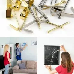 Crochets Pour Cadre Photo, Betterlife Ensemble De 50 Crochets Muraux En Métal De 50 Lb Crochets Pour Photo Avec Clous Crochet Photo Robuste Pour Cadres Photo Murs En Plaques De Plâtre Horloge Miroir 8 Crochets Pour Cadre Photo, Betterlife Ensemble De 50 Crochets Muraux En Métal De 50 Lb Crochets Pour Photo Avec Clous Crochet Photo Robuste Pour Cadres Photo Murs En Plaques De Plâtre Horloge Miroir -Treuil, cric, palan et accessoires Soldes Boutique 50946061 4