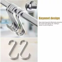Crochets En S De Suspension Multifonctions Crochets En Forme De S En Acier Inoxydable Crochet S Pour Salle De Bains Chambre Bureau Cuisine 10 Pièces, Fontainebleau -Treuil, cric, palan et accessoires Soldes Boutique 51212171 3