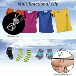 Crochets à Linge à Vêtements Pinces à Linge En Métal Avec Crochets Pinces à Sac De Nourriture Pinces à Cartes De Noël Chaussette Sous-vêtements Pince à Crochets En Acier Inoxydable，Starlight，20 Pinces -Treuil, cric, palan et accessoires Soldes Boutique 51215547 3