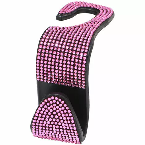 MALLOMNE Crochets De Si��ge De Voiture En Strass, Organisateur De Cintres De Si��ge Arri��re De Crochet De Si��ge Auto Durable Rose 1 MALLOMNE Crochets De Si��ge De Voiture En Strass, Organisateur De Cintres De Si��ge Arri��re De Crochet De Si��ge Auto Durable Rose