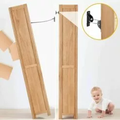 Sangles De Meubles Anti-basculement LITZEE 1 Jeu De Sangles D'ancrage De Meubles En Acier Inoxydable à L'épreuve Des Enfants Pour La Sécurité Des Enfants Et La Protection Des Chiots. -Treuil, cric, palan et accessoires Soldes Boutique 51553205 3