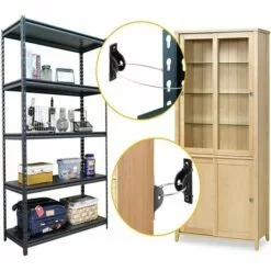 Sangles De Meubles Anti-basculement LITZEE 1 Jeu De Sangles D'ancrage De Meubles En Acier Inoxydable à L'épreuve Des Enfants Pour La Sécurité Des Enfants Et La Protection Des Chiots. -Treuil, cric, palan et accessoires Soldes Boutique 51553205 4