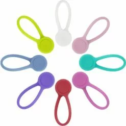 ALMI Clips De Câble Magnétique Réutilisables Silicone Attaches De Câble Réglables Câble Organisateur Idéaux Pour La Gestion Des Câbles Casque Câbles USB Des Signets Des Clés Lot De 8