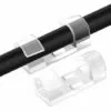 ALMI 60Pcs Clips Câble, Clips Rangement De Câble Avec De Tampons Auto Adhésifs Solides, Organiseur De Fils Electriques Pour Câbles Dans Une Maison/Bureau