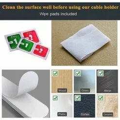 ALMI Clips Câble Organisateur Bureau. Lot De 3 Support De Câble. Organisateur De Cordon. Gestion Des Cables. Câble Rangement Pour USB Câbles De Chargeur/Souris/Écouteur/PC -Treuil, cric, palan et accessoires Soldes Boutique 52065628 4