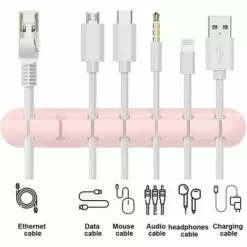 ALMI Clips Câble Organisateur Bureau. Lot De 3 Support De Câble. Organisateur De Cordon. Gestion Des Cables. Câble Rangement Pour USB Câbles De Chargeur/Souris/Écouteur/PC -Treuil, cric, palan et accessoires Soldes Boutique 52065639 5