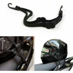 2 Pieces Sangle De Bagage Moto,Sangle De Bagage Avec Crochet Pour Velo Moto(60cm) Rétractable élastique Casque Sangles,Crochets Tendeur Plat Elastique,Ceinture De Bagages Elastique，Fontainebleau -Treuil, cric, palan et accessoires Soldes Boutique 52468398 4