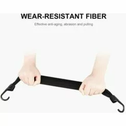 2 Pieces Sangle De Bagage Moto,Sangle De Bagage Avec Crochet Pour Velo Moto(60cm) Rétractable élastique Casque Sangles,Crochets Tendeur Plat Elastique,Ceinture De Bagages Elastique，Fontainebleau -Treuil, cric, palan et accessoires Soldes Boutique 52468398 5