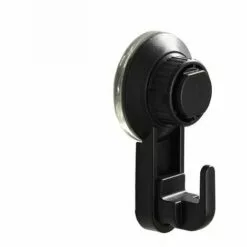 Crochets à Ventouse Sous Vide Lot De 2, Ventouse Crochet Puissante Sans Perçage, Crochets De Salle De Bain De Cuisine Etanches Réutilisables, Max 5kg (Noir) GrooFoo