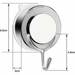 Crochet à Ventouse Sous Vide,Ventouse Crochet Pour Salle De Bains Toilettes Cuisine, Crochet Mural D'aspiration Crochet Serviette Puissante Crochet De Douche Inoxydable (4) GrooFoo -Treuil, cric, palan et accessoires Soldes Boutique 52660699 5