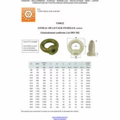 VIS EXPRESS ANNEAU LAITON OUVERT 8X2 FIL 2 R.3220N | Conditionnement: Unitaire -Treuil, cric, palan et accessoires Soldes Boutique 52936535 2