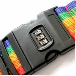 ECHOO Rainbow Color Travel Bagage Sangeuse Réglable Mot Passe Verrouillage Bague Bague Sécurisage Verrouillage Anti-vol Bagage Bande Bonding Bonding -Treuil, cric, palan et accessoires Soldes Boutique 52975525 4