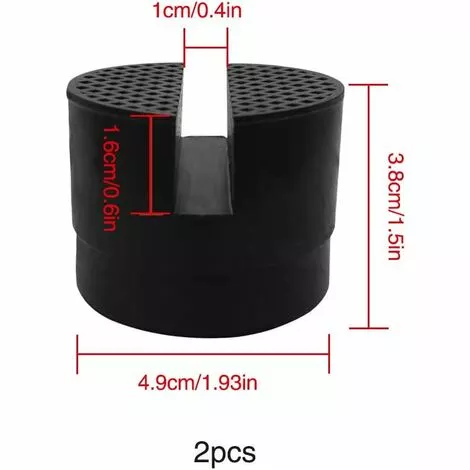 QERSTA 2Pièces Universal Jack Pad En Caoutchouc Avec Rainure, Bloc Tampon En Caoutchouc, Universal à Fente Rail Cadre Protecteur Pour Cric, Pour Cric Voiture De Levage, Taille Moyenne 2 QERSTA 2Pièces Universal Jack Pad En Caoutchouc Avec Rainure, Bloc Tampon En Caoutchouc, Universal à Fente Rail Cadre Protecteur Pour Cric, Pour Cric Voiture De Levage, Taille Moyenne – Image 2