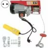 SZYB Palan électrique 850W Palan Aérien De Levage De Treuil à Cable électrique Avec Cable Métallique De 12 Mètres