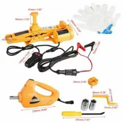 SZYB 12V Cric électrique De Voiture - Soulève Jusqu'à 3 Ton DC Automobile électrique Jack Soulevant L'équipement D'urgence SUV De Voiture Avec Clé à Chocs -Treuil, cric, palan et accessoires Soldes Boutique 53661250 4