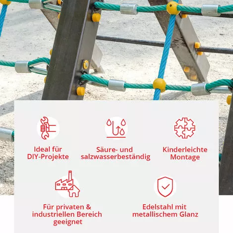 Seilwerk STANKE 1x Cosse-c?ur D’acier Inoxydable 5mm Pour Câble D’acier, Corde Naturelle Et Synthétique 3 Seilwerk STANKE 1x Cosse-c?ur D’acier Inoxydable 5mm Pour Câble D’acier, Corde Naturelle Et Synthétique – Image 3
