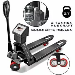 STAHLWERK Transpalette Avec Balance Jusqu'à 2.000 Kg Longueur De Fourche 1.150 Mm