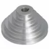 DECKON Poulie En Aluminium 5 Niveaux - 19 Mm De Diamètre Intérieur, 54 à 150 Mm De Diamètre Extérieur Pour Courroie De Distribution Trapézoïdale Type A