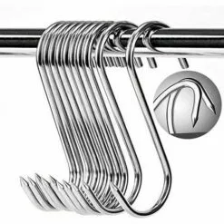 SUPERMARKET 10 Crochet De Boucher En Acier Inoxydable,s Crochets,120x4mm,Crochet S Pour BBQ,Viande,Saucisse,Batterie Cuisine,antirouille,robuste Et Durable,Superma
