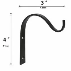 Crochet Suspension Plante Décoratifs 3 Pouces Pour Mangeoires D'oiseaux D'usines Extérieures Cintres, Crochets De Suspension Muraux Noirs, Paquet De 4,Starlight -Treuil, cric, palan et accessoires Soldes Boutique 54252507 3