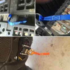 VERSAILLESFR 10 Pcs 11.6" Attache Souple à Boucle, Capacité De Charge De 1500 Lb , 4500 Lb De Ceintures De Force De Rupture, Ceintures Pour Le Remorquage Sécurisé De Motos Moto ATV UTV (blue+orange),Versailles -Treuil, cric, palan et accessoires Soldes Boutique 54827992 5