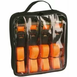 Kerbl Sangle D'arrimage 4 Pcs Avec Cliquet 5 M 500 Kg 37991 - Orange