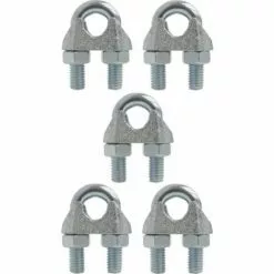 CYCLINGCOLORS 5x Serre Câble étrier 6mm 1/4" Acier Universel U Clip A = 13mm, B = 28mm, Filetage M5