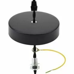 Ceiling Rose Pendant Cable Grip Flex Pince Plaque Pour Luminaire 100mm Choisir Lampe Suspension Multi Couleur Complet Ensemble Chrome—Triomphe -Treuil, cric, palan et accessoires Soldes Boutique 55532822 5