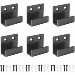 STARLIGHT SL.GT,6 Pièces Crochets Robustes En Acier Inoxydable Pour Le Montage Mural De Carreaux De Céramique (Noir)