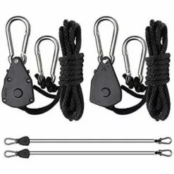 HKLFFJA Cordes à Cliquet Avec Crochets Pour Lampe Ou Plantes, Corde De Crochet Réglable