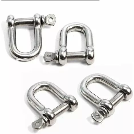 DECKON Manille En Acier Inoxydable En Forme De D, Filetée, Utilisée Pour Le Gréement Lourd, Le Recyclage De Véhicules, Le Remorquage, Facile à Transporter M4 1 DECKON Manille En Acier Inoxydable En Forme De D, Filetée, Utilisée Pour Le Gréement Lourd, Le Recyclage De Véhicules, Le Remorquage, Facile à Transporter M4