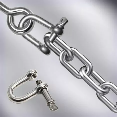 DECKON Manille En Acier Inoxydable En Forme De D, Filetée, Utilisée Pour Le Gréement Lourd, Le Recyclage De Véhicules, Le Remorquage, Facile à Transporter M4 2 DECKON Manille En Acier Inoxydable En Forme De D, Filetée, Utilisée Pour Le Gréement Lourd, Le Recyclage De Véhicules, Le Remorquage, Facile à Transporter M4 – Image 2