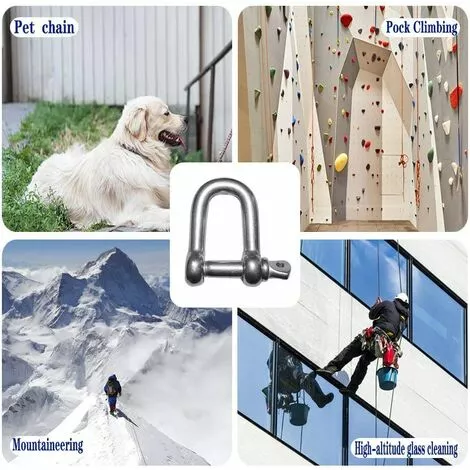 DECKON Manille En Acier Inoxydable En Forme De D, Filetée, Utilisée Pour Le Gréement Lourd, Le Recyclage De Véhicules, Le Remorquage, Facile à Transporter M4 3 DECKON Manille En Acier Inoxydable En Forme De D, Filetée, Utilisée Pour Le Gréement Lourd, Le Recyclage De Véhicules, Le Remorquage, Facile à Transporter M4 – Image 3