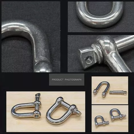 DECKON Manille En Acier Inoxydable En Forme De D, Filetée, Utilisée Pour Le Gréement Lourd, Le Recyclage De Véhicules, Le Remorquage, Facile à Transporter M4 4 DECKON Manille En Acier Inoxydable En Forme De D, Filetée, Utilisée Pour Le Gréement Lourd, Le Recyclage De Véhicules, Le Remorquage, Facile à Transporter M4 – Image 4