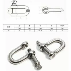 DECKON Manille En Acier Inoxydable En Forme De D, Filetée, Utilisée Pour Le Gréement Lourd, Le Recyclage De Véhicules, Le Remorquage, Facile à Transporter M4 9 DECKON Manille En Acier Inoxydable En Forme De D, Filetée, Utilisée Pour Le Gréement Lourd, Le Recyclage De Véhicules, Le Remorquage, Facile à Transporter M4 -Treuil, cric, palan et accessoires Soldes Boutique 57241636 5