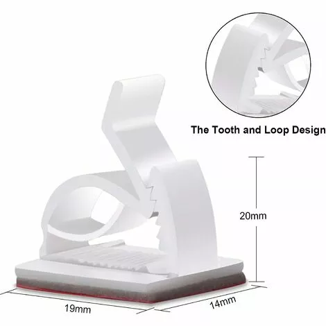 STARLIGHT 50Pcs Clips Câble, SL.GT,Clips Rangement De Câble Avec De Tampons Auto Adhésifs Solides, Organiseur De Fils Electriques 2 STARLIGHT 50Pcs Clips Câble, SL.GT,Clips Rangement De Câble Avec De Tampons Auto Adhésifs Solides, Organiseur De Fils Electriques – Image 2