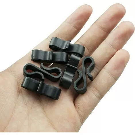 STARLIGHT SL.GT 50 Pièces Crochets De Gouttière En Plastique Crochet De Lumière De Noël Crochets à Pince En Forme S(Noir) 3 STARLIGHT SL.GT 50 Pièces Crochets De Gouttière En Plastique Crochet De Lumière De Noël Crochets à Pince En Forme S(Noir) – Image 3