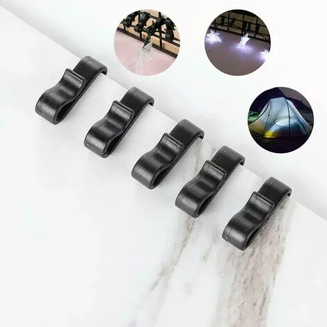 STARLIGHT SL.GT 50 Pièces Crochets De Gouttière En Plastique Crochet De Lumière De Noël Crochets à Pince En Forme S(Noir) 4 STARLIGHT SL.GT 50 Pièces Crochets De Gouttière En Plastique Crochet De Lumière De Noël Crochets à Pince En Forme S(Noir) – Image 4