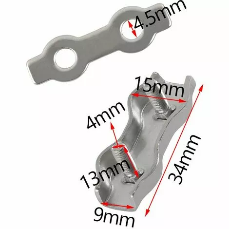 FR-LIFE BR-Vie Serre Cable Acier 3mm 12 Pièces Serre Câbles Duplex Pince De Câble Acier Inoxydable 304 D'agrafe De Câble,Câble Poignées Pour 2mm Câble Métalliques Pince À Câble Corde à Linge 2 FR-LIFE BR-Vie Serre Cable Acier 3mm 12 Pièces Serre Câbles Duplex Pince De Câble Acier Inoxydable 304 D'agrafe De Câble,Câble Poignées Pour 2mm Câble Métalliques Pince À Câble Corde à Linge – Image 2