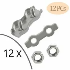 FR-LIFE BR-Vie Serre Cable Acier 3mm 12 Pièces Serre Câbles Duplex Pince De Câble Acier Inoxydable 304 D'agrafe De Câble,Câble Poignées Pour 2mm Câble Métalliques Pince À Câble Corde à Linge 7 FR-LIFE BR-Vie Serre Cable Acier 3mm 12 Pièces Serre Câbles Duplex Pince De Câble Acier Inoxydable 304 D'agrafe De Câble,Câble Poignées Pour 2mm Câble Métalliques Pince À Câble Corde à Linge -Treuil, cric, palan et accessoires Soldes Boutique 58069103 3