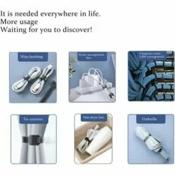 FR-LIFE BR-Vie 100 Pièces Serre-câbles, Réutilisable Serre Cable En Nylon, Reglable Sangles Câbles En Crochet Et Boucle Pour Cordes Et Gestion Des Câbles 15cm, Noir 7 FR-LIFE BR-Vie 100 Pièces Serre-câbles, Réutilisable Serre Cable En Nylon, Reglable Sangles Câbles En Crochet Et Boucle Pour Cordes Et Gestion Des Câbles 15cm, Noir -Treuil, cric, palan et accessoires Soldes Boutique 58069111 3