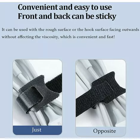 FR-LIFE BR-Vie 100 Pièces Serre-câbles, Réutilisable Serre Cable En Nylon, Reglable Sangles Câbles En Crochet Et Boucle Pour Cordes Et Gestion Des Câbles 15cm, Noir 5 FR-LIFE BR-Vie 100 Pièces Serre-câbles, Réutilisable Serre Cable En Nylon, Reglable Sangles Câbles En Crochet Et Boucle Pour Cordes Et Gestion Des Câbles 15cm, Noir – Image 5