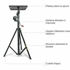 TRANSPALETTEDIRECTMATISERE Elévateur 100kg - Avec Grand Plateau Ajouré 800x400mm - LP100-GPA1 -Treuil, cric, palan et accessoires Soldes Boutique 58173499 5
