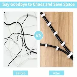 MACARON Lot De 300 Clips Muraux En Acier Pour Câbles - Différentes Spécifications - Solides - Durables - Blancs - Rondes - 300 De 10 Mm - Gestion Des Câbles LO-Ron -Treuil, cric, palan et accessoires Soldes Boutique 58260809 4