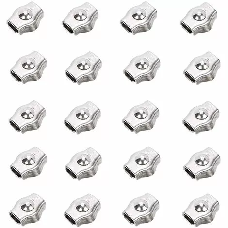 MACARON Pince Câble Métallique, Pince Câble En Acier Inoxydable De Câble Métallique,Pince De Câble Métallique En Acier Inoxydable 304, Pour Câble En Acier (M2, Ton Argent)20 Pièces LO-Ron 1 MACARON Pince Câble Métallique, Pince Câble En Acier Inoxydable De Câble Métallique,Pince De Câble Métallique En Acier Inoxydable 304, Pour Câble En Acier (M2, Ton Argent)20 Pièces LO-Ron