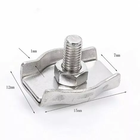 MACARON Pince Câble Métallique, Pince Câble En Acier Inoxydable De Câble Métallique,Pince De Câble Métallique En Acier Inoxydable 304, Pour Câble En Acier (M2, Ton Argent)20 Pièces LO-Ron 2 MACARON Pince Câble Métallique, Pince Câble En Acier Inoxydable De Câble Métallique,Pince De Câble Métallique En Acier Inoxydable 304, Pour Câble En Acier (M2, Ton Argent)20 Pièces LO-Ron – Image 2