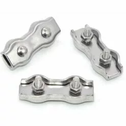 MACARON Lot De 4 Serre-câbles En Acier Inoxydable - M6 Câble Métallique En Acier Inoxydable Fabricant De Mandrin Double Mandrin à Lingot Double Clip De Fixation De Corde Marine LO-Ron -Treuil, cric, palan et accessoires Soldes Boutique 58260824 5