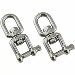 MACARON Lot De 2 Anneaux Pivotants Robustes En Acier Inoxydable 304 8 Mm LO-Ron