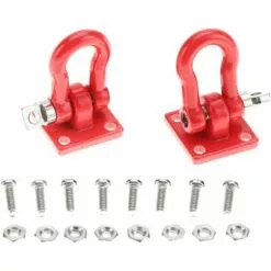 MACARON Boucle De Remorque RC Voiture, Manille RC Sauvetage Verrouillage Accessoire Pour Modèle De Voiture D'escalade RC Crawler(Rouge)LO-Ron